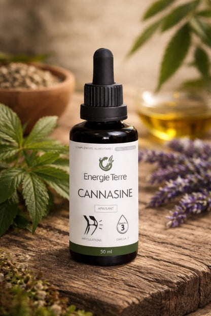Cannasine Bio - Huile Apaisante Oméga 3 - 6 - 9 | Terre et Trésors - Terre et Trésors