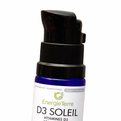 D3 Soleil - Vitamine D3 Naturelle en Gouttes - Terre et Trésors