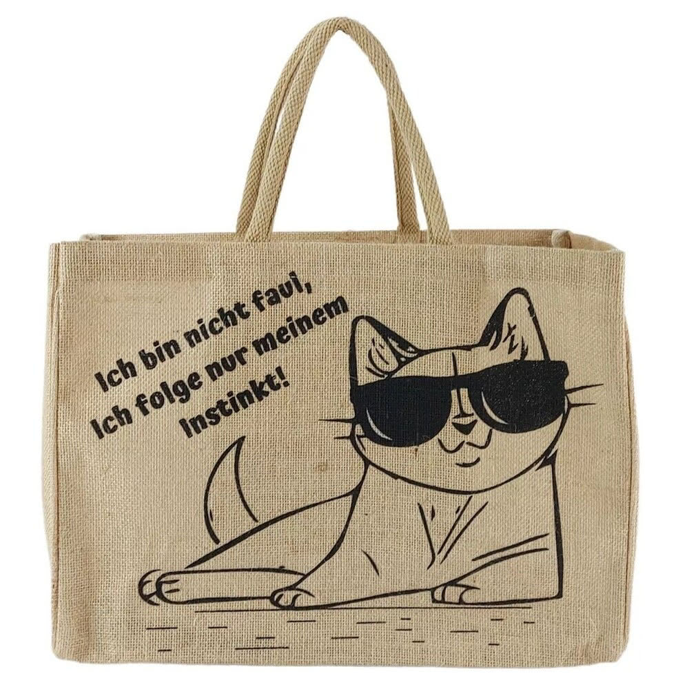 Grand Sac Cabas Jute Naturel 25L | Courses Réutilisable - Terre et Trésors