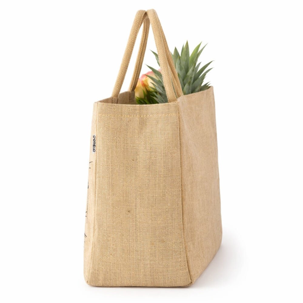 Grand Sac Cabas Jute Naturel 25L | Courses Réutilisable - Terre et Trésors