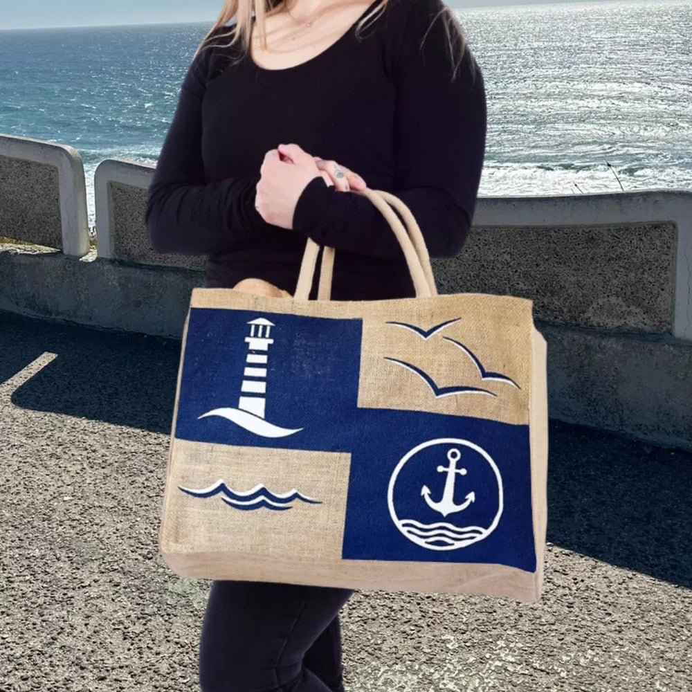 Grand Sac Jute Domelo Maritime 25L | Sunsa - Terre et Trésors - Terre et Trésors