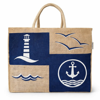 Grand Sac Jute Domelo Maritime 25L | Sunsa - Terre et Trésors - Terre et Trésors