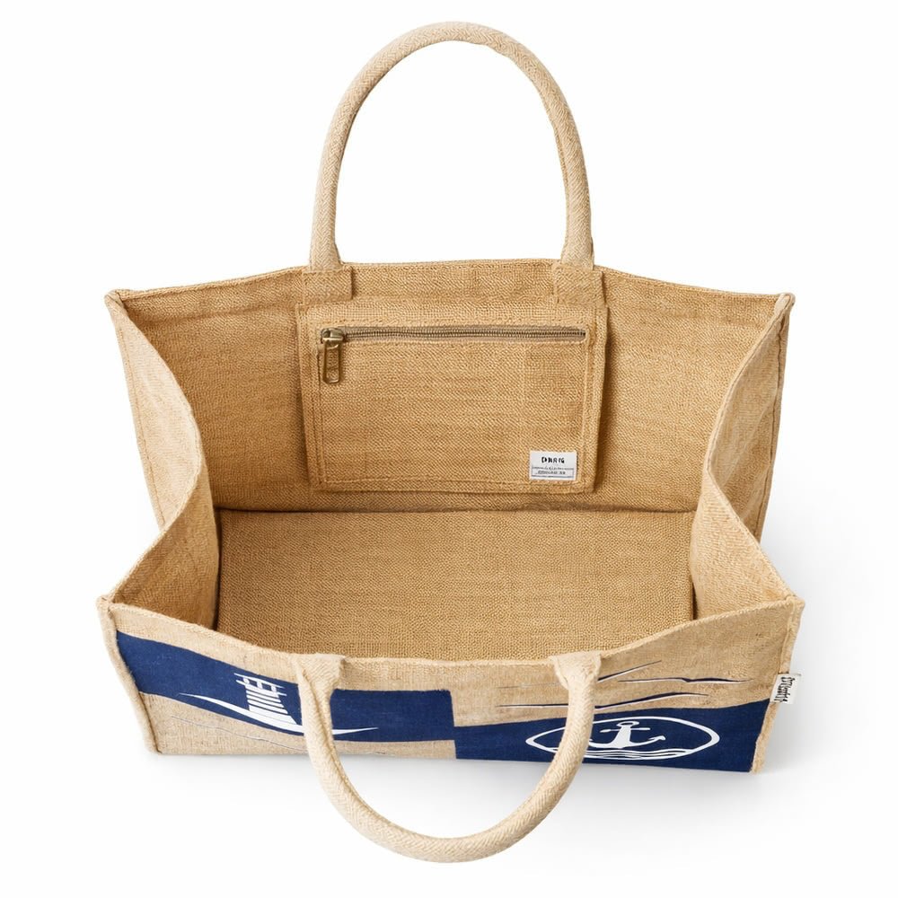 Grand Sac Jute Domelo Maritime 25L | Sunsa - Terre et Trésors - Terre et Trésors