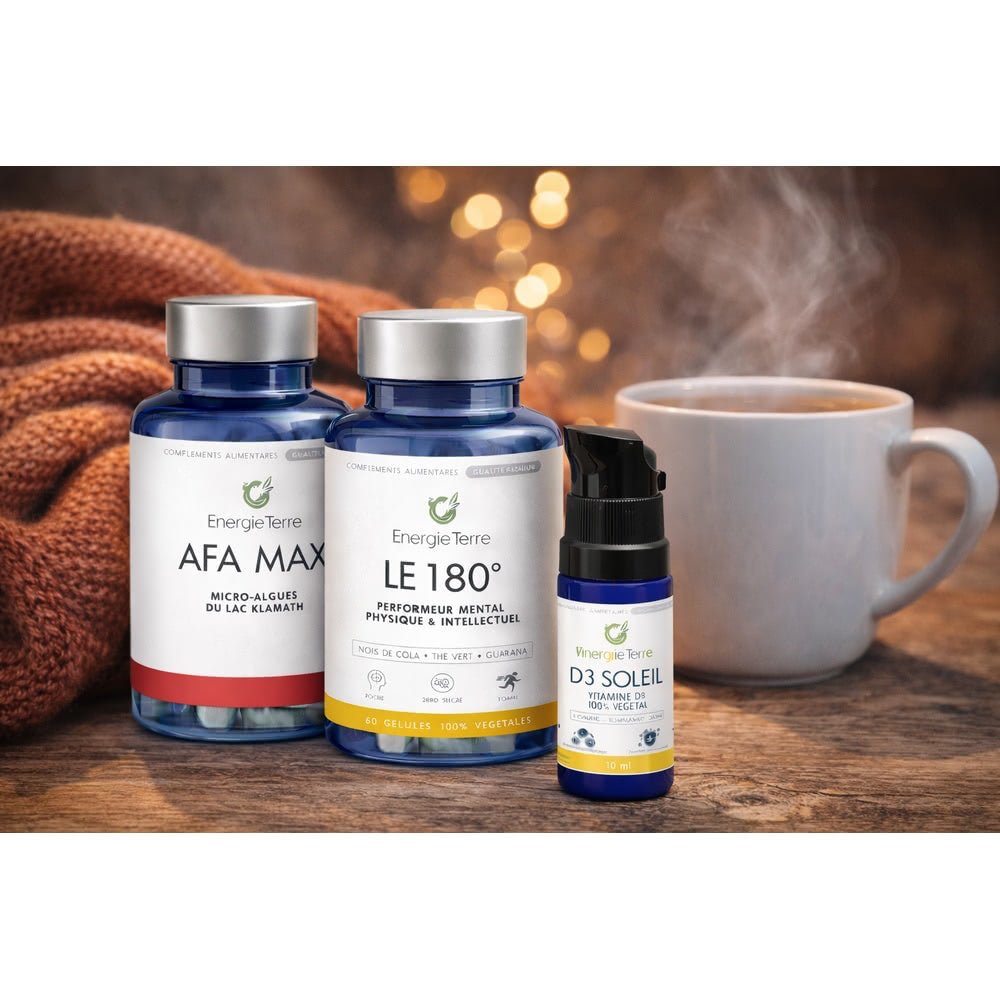 Pack Immunité Hiver - D3 Soleil + AFA MAX + Le 180° - Terre et Trésors