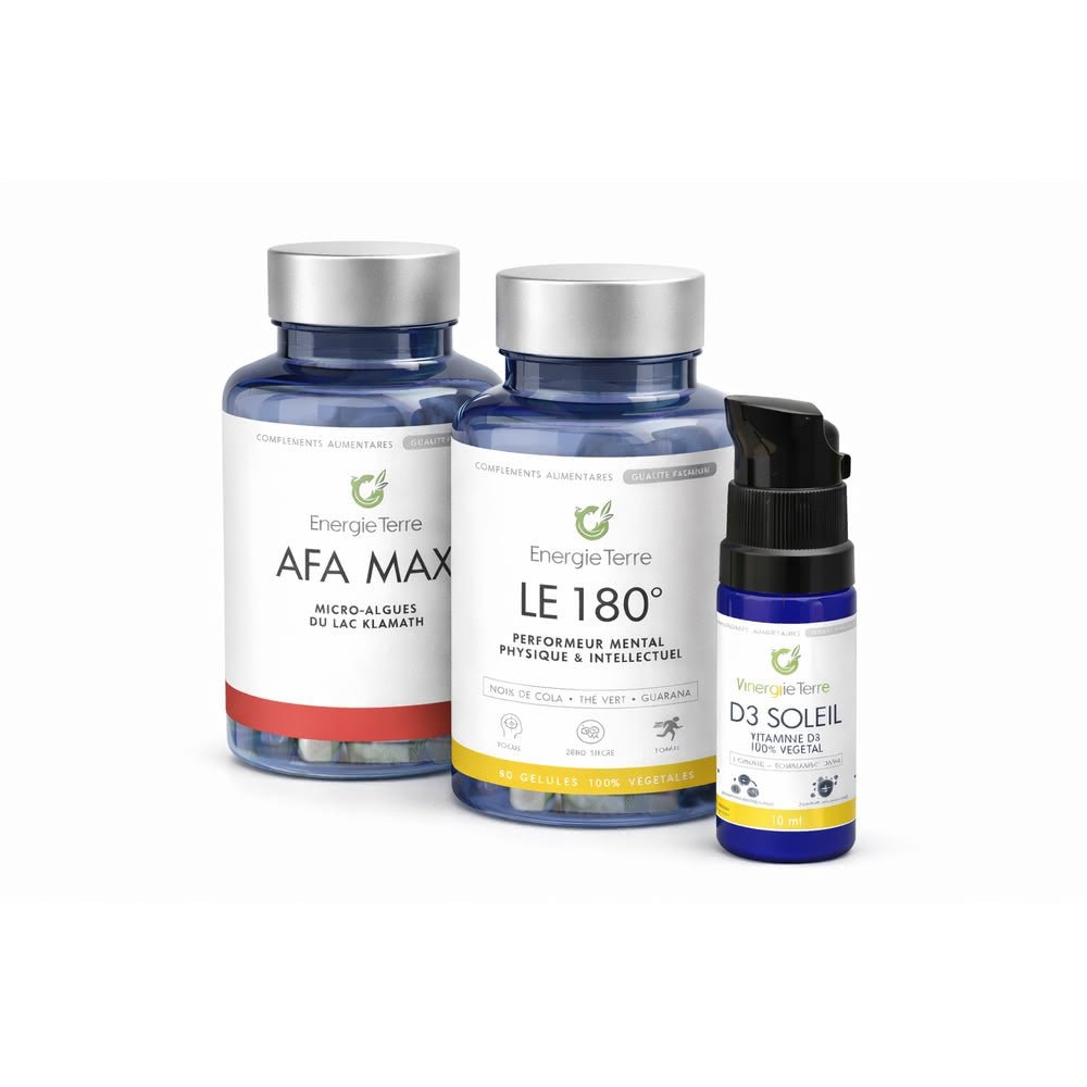 Pack Immunité Hiver - D3 Soleil + AFA MAX + Le 180° - Terre et Trésors