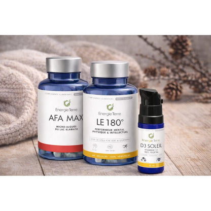 Pack Immunité Hiver - D3 Soleil + AFA MAX + Le 180° - Terre et Trésors