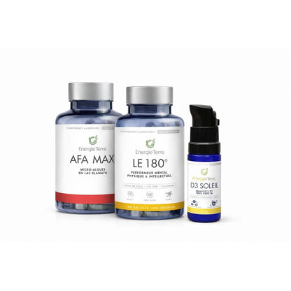 Pack Immunité Hiver - D3 Soleil + AFA MAX + Le 180° - Terre et Trésors