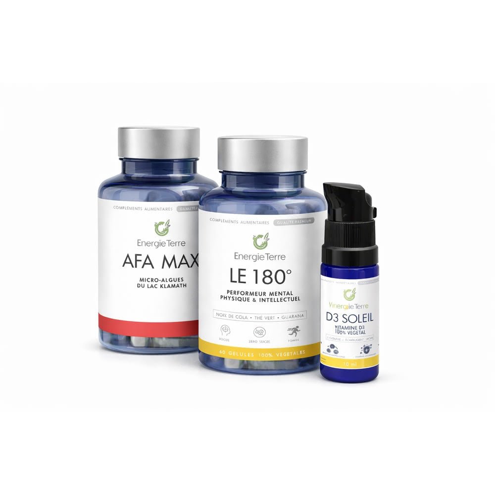 Pack Immunité Hiver - D3 Soleil + AFA MAX + Le 180° - Terre et Trésors