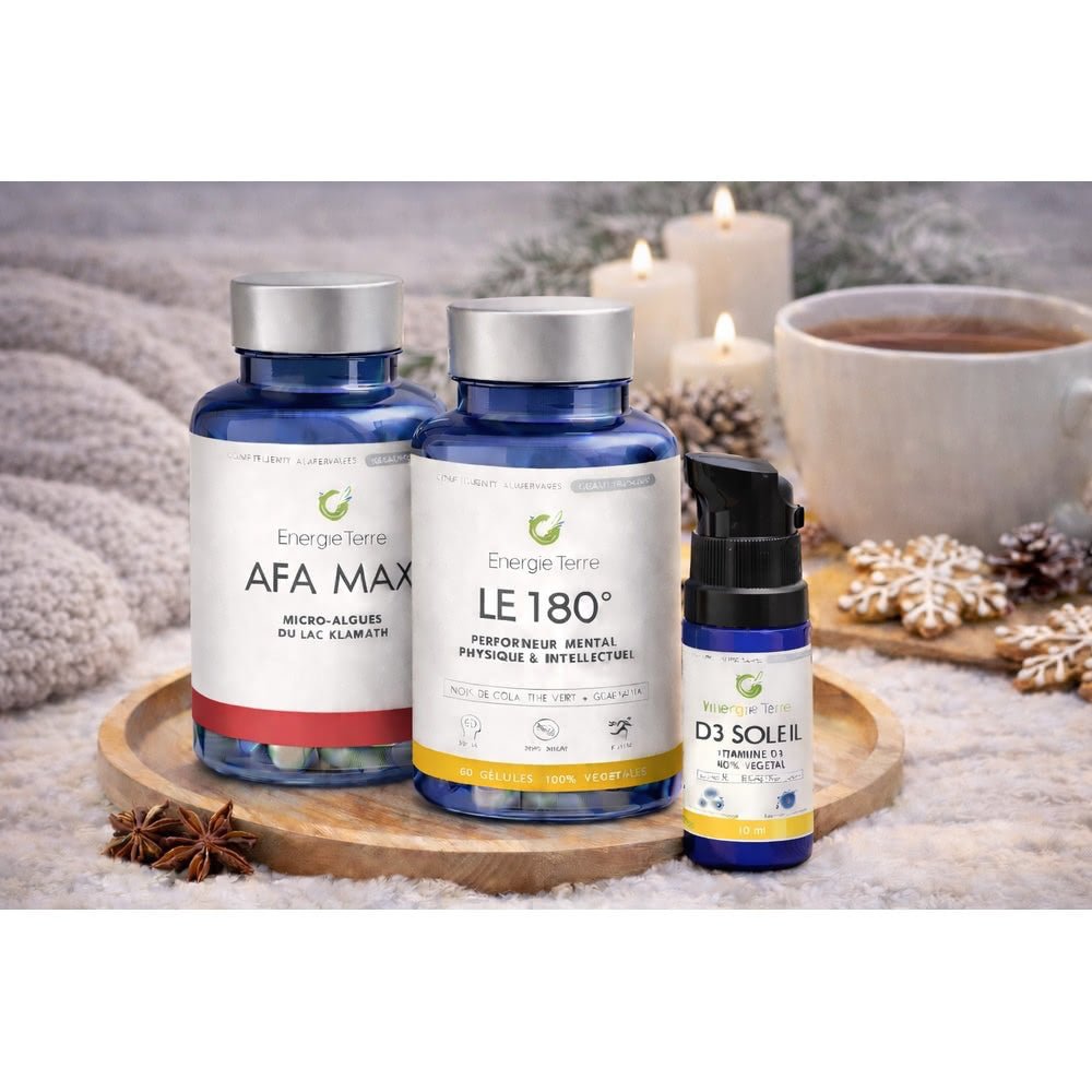Pack Immunité Hiver - D3 Soleil + AFA MAX + Le 180° - Terre et Trésors