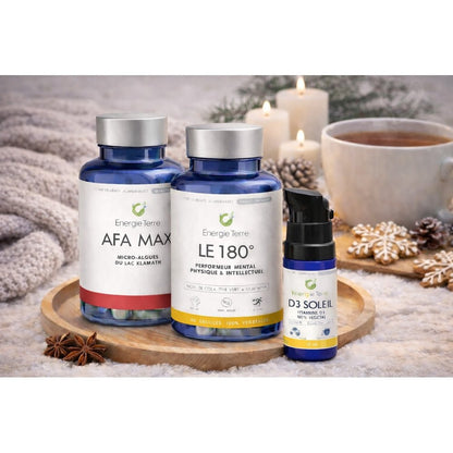 Pack Immunité Hiver - D3 Soleil + AFA MAX + Le 180° - Terre et Trésors
