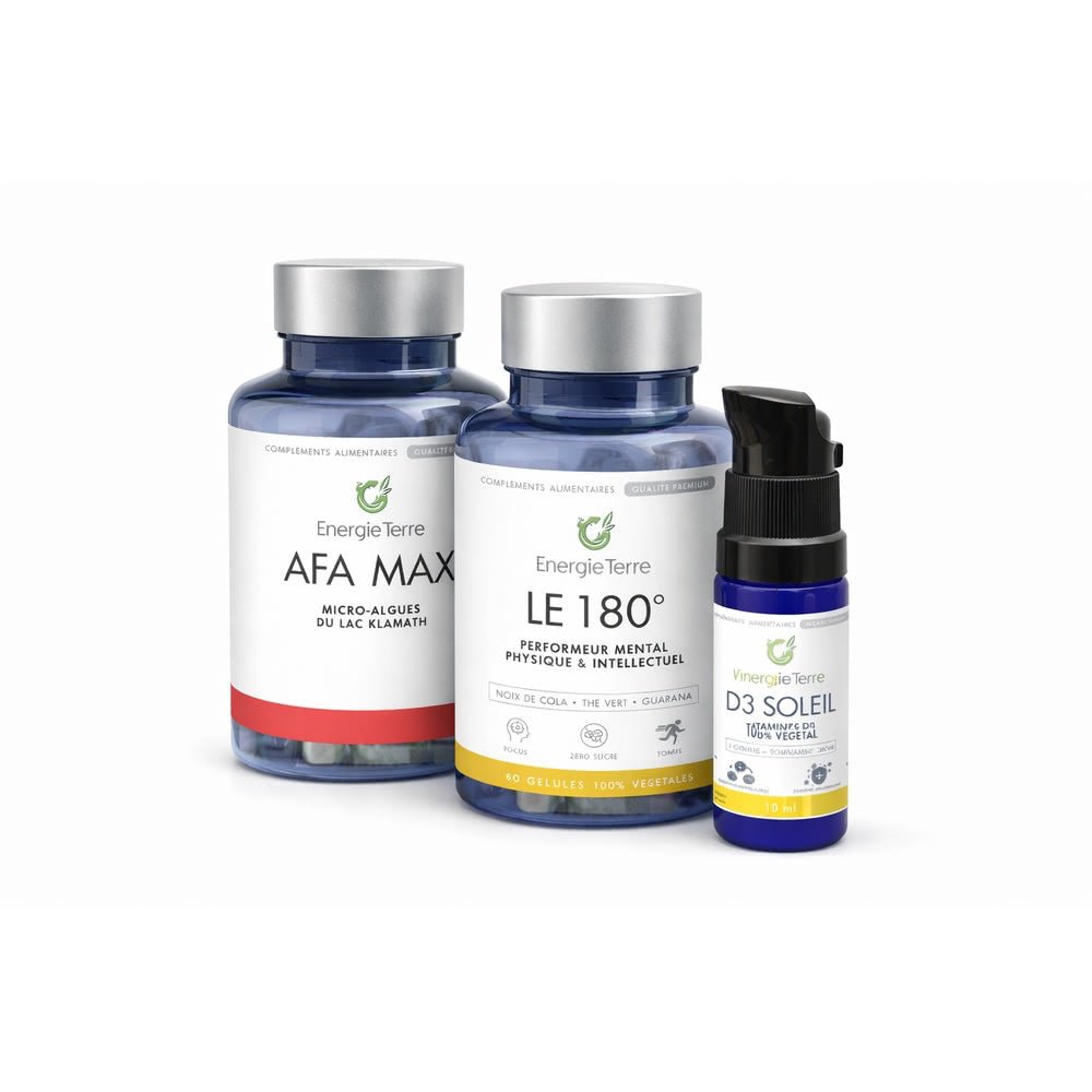 Pack Immunité Hiver - D3 Soleil + AFA MAX + Le 180° - Terre et Trésors