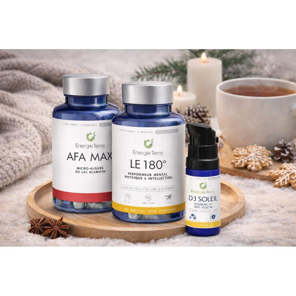Pack Immunité Hiver - D3 Soleil + AFA MAX + Le 180° - Terre et Trésors