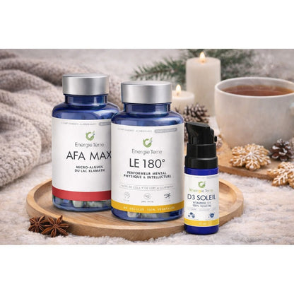 Pack Immunité Hiver - D3 Soleil + AFA MAX + Le 180° - Terre et Trésors