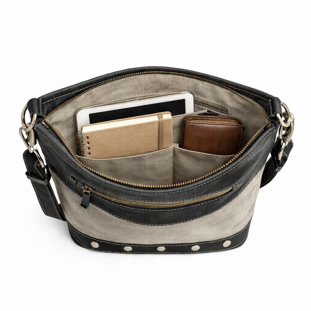 Sac Bandoulière Canvas Vintage Paris - Design Rétro Chic - Sunsa - Terre et Trésors