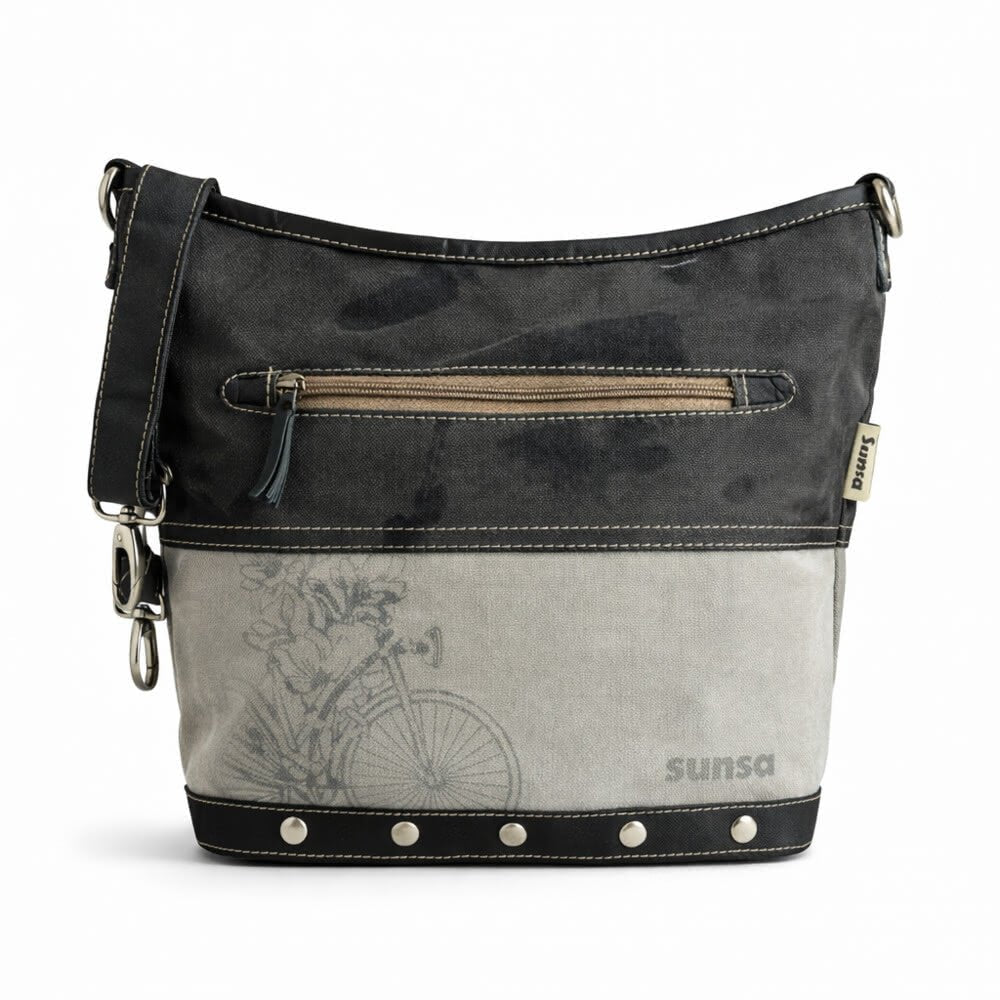 Sac Bandoulière Canvas Vintage Paris - Design Rétro Chic - Sunsa - Terre et Trésors