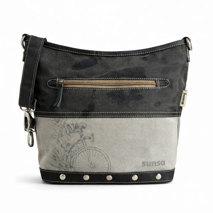 Sac Bandoulière Canvas Vintage Paris - Design Rétro Chic - Sunsa - Terre et Trésors