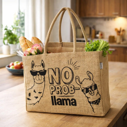 Sac en Jute Lama Humoristique | Sunsa Écologique - Terre et Trésors