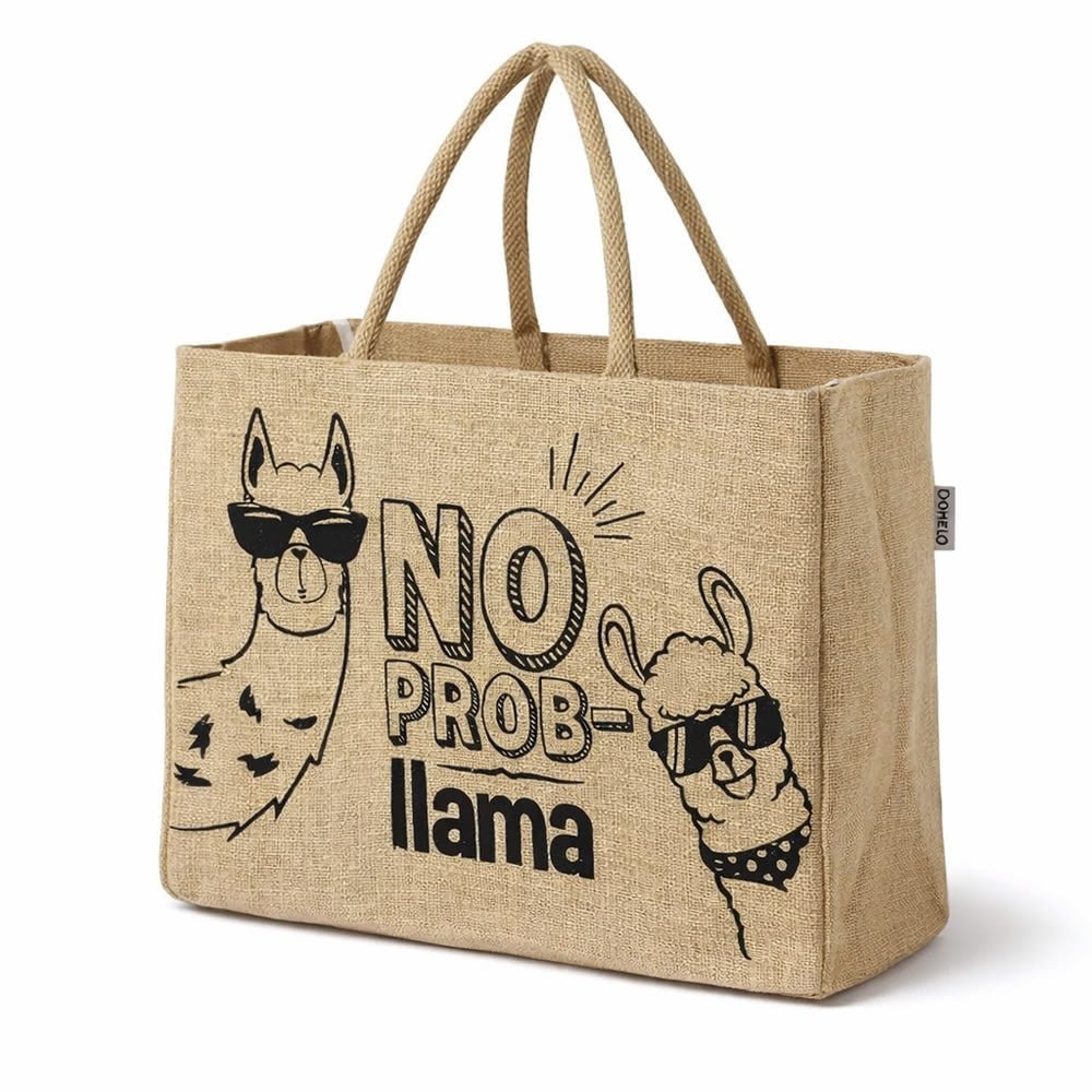 Sac en Jute Lama Humoristique | Sunsa Écologique - Terre et Trésors