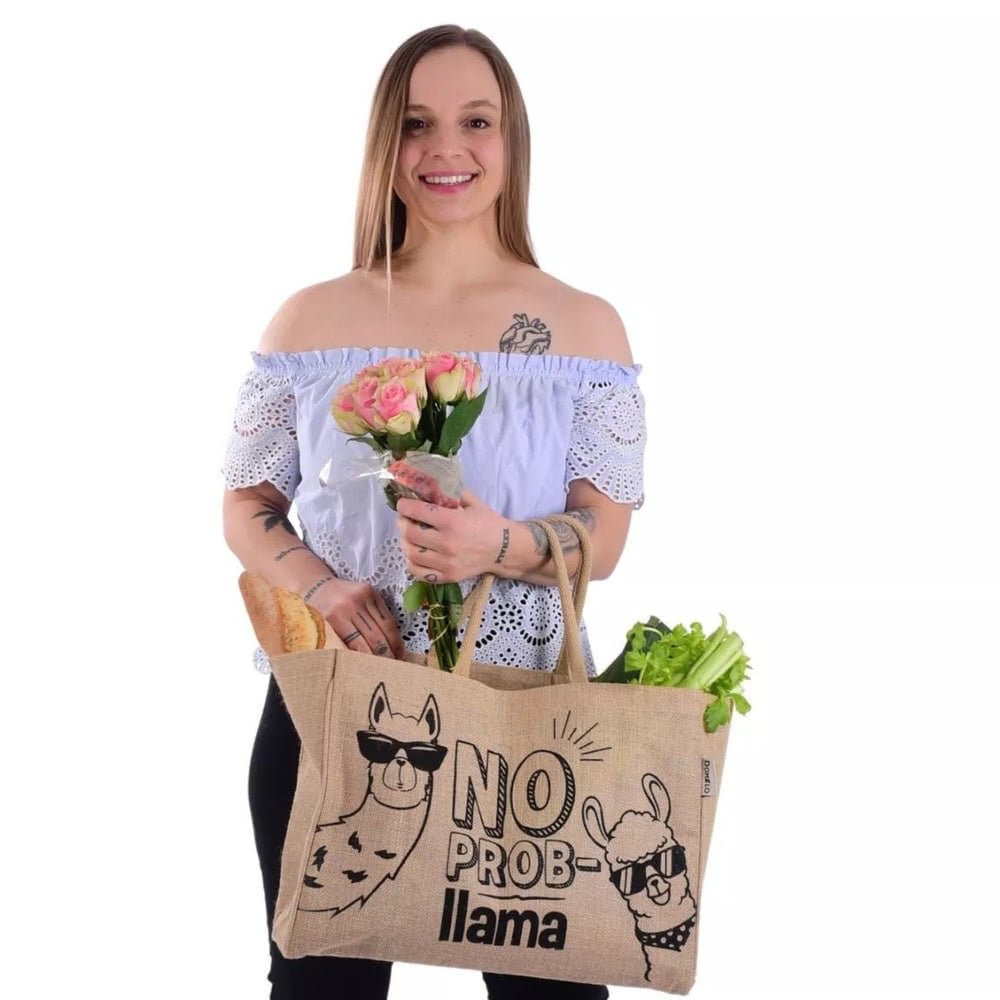 Sac en Jute Lama Humoristique | Sunsa Écologique - Terre et Trésors