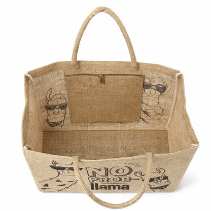 Sac en Jute Lama Humoristique | Sunsa Écologique - Terre et Trésors