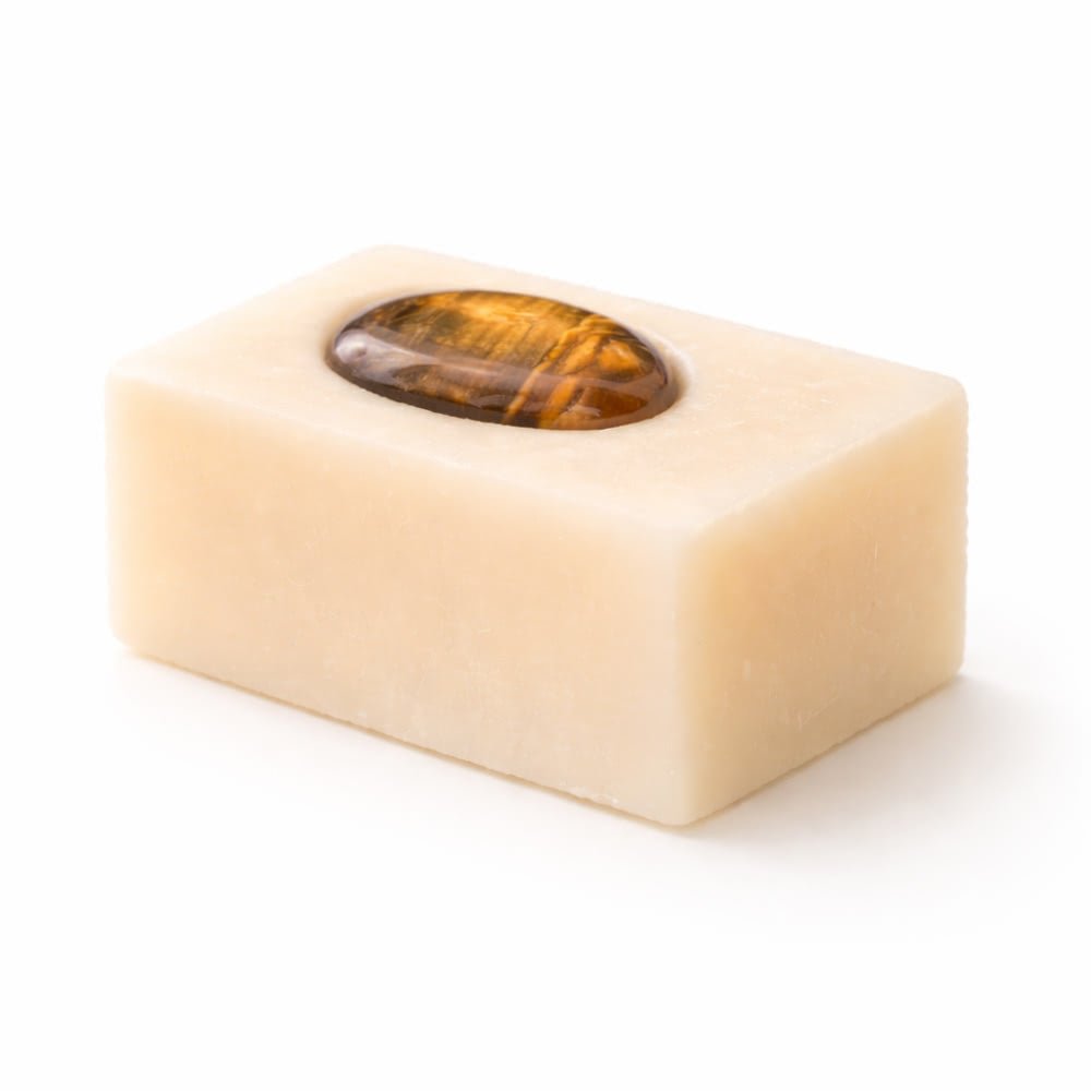 Savon Naturel à l'Argan avec Pierre Minérale 140g | Artisan Vosges - Terre et Trésors