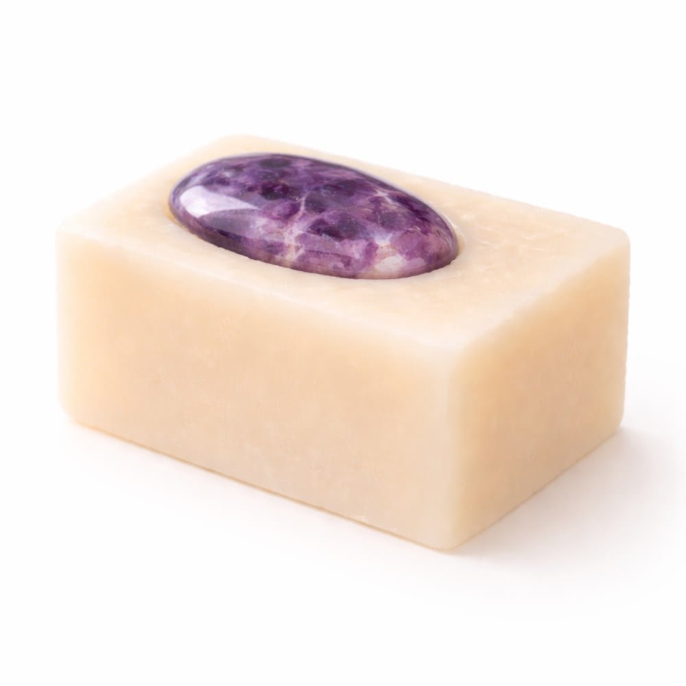 Savon Naturel à l'Argan avec Pierre Minérale 140g | Artisan Vosges - Terre et Trésors