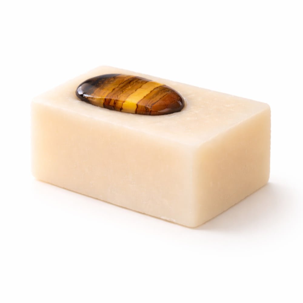 Savon Naturel à l'Argan avec Pierre Minérale 140g | Artisan Vosges - Terre et Trésors