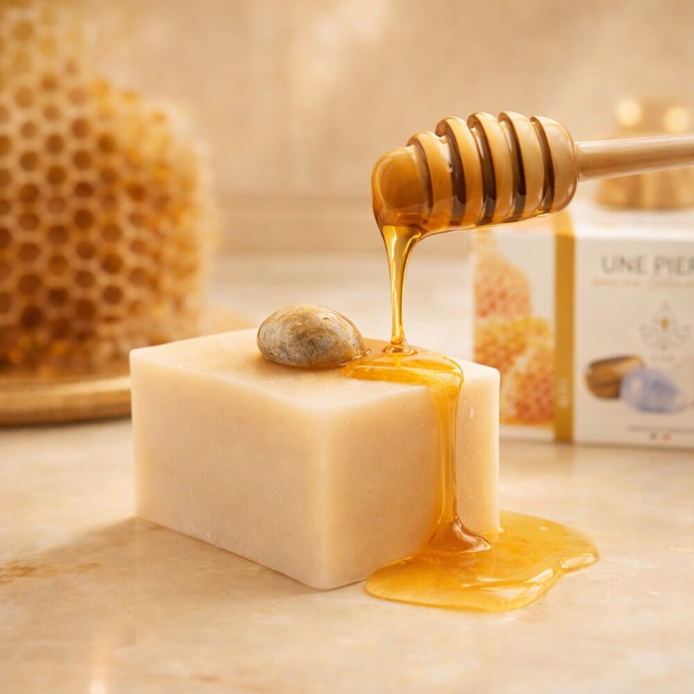 Savon Naturel au Miel avec Pierre Minérale 140g | Artisan Vosges - Terre et Trésors