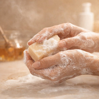 Savon Naturel au Miel avec Pierre Minérale 140g | Artisan Vosges - Terre et Trésors