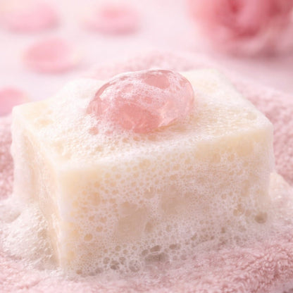 Savon Rose Musquée Pierre Minérale 140g | Artisan Vosges - Terre et Trésors