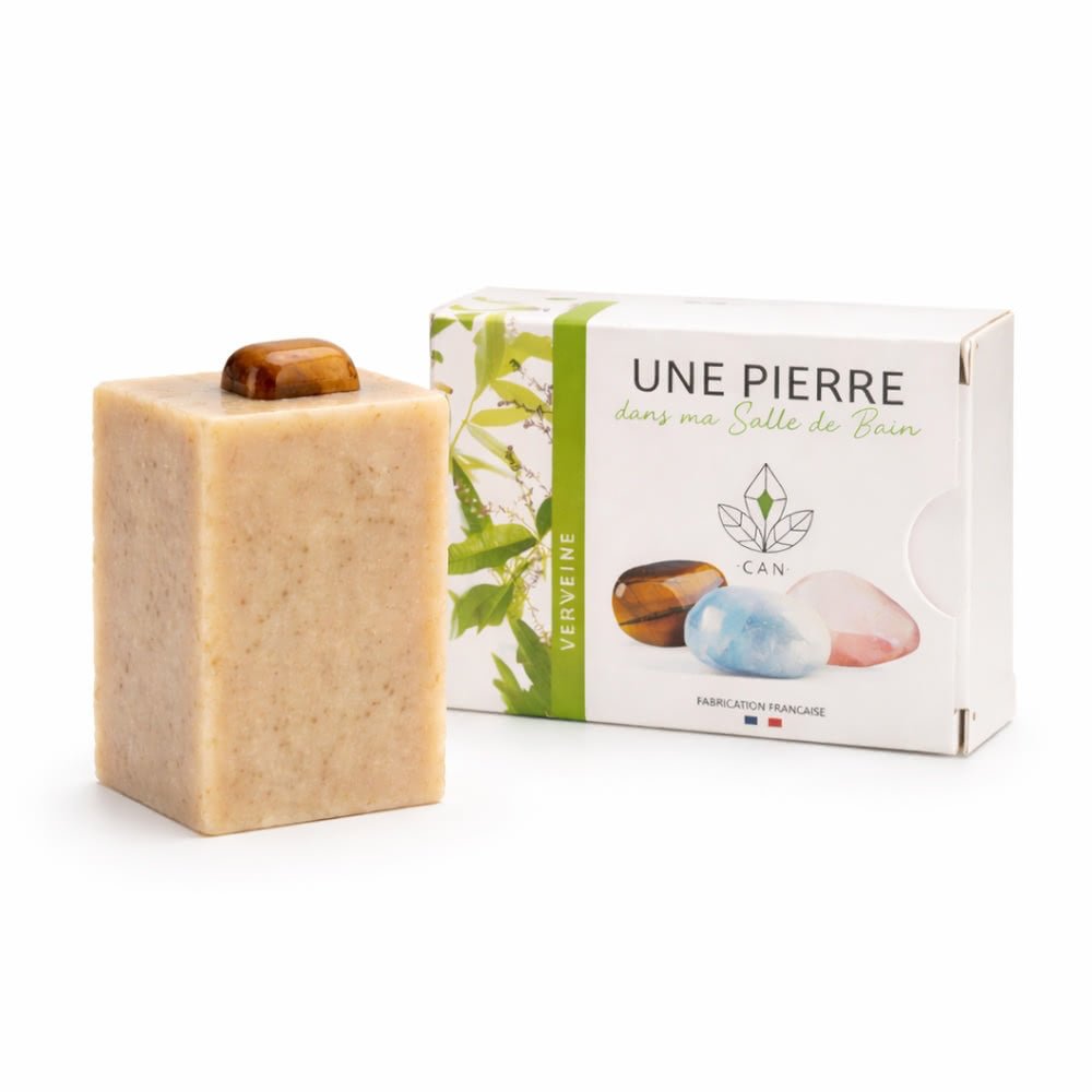 Savon Verveine Pierre Minérale 140g - Saponifié Froid Vosges - Terre et Trésors